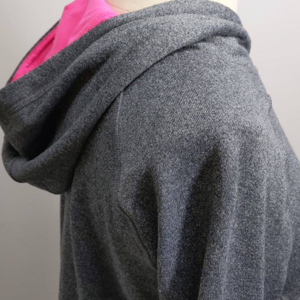 Adidas gray/pink Ultimate Hoodie-sz M - Picture 6 of 7